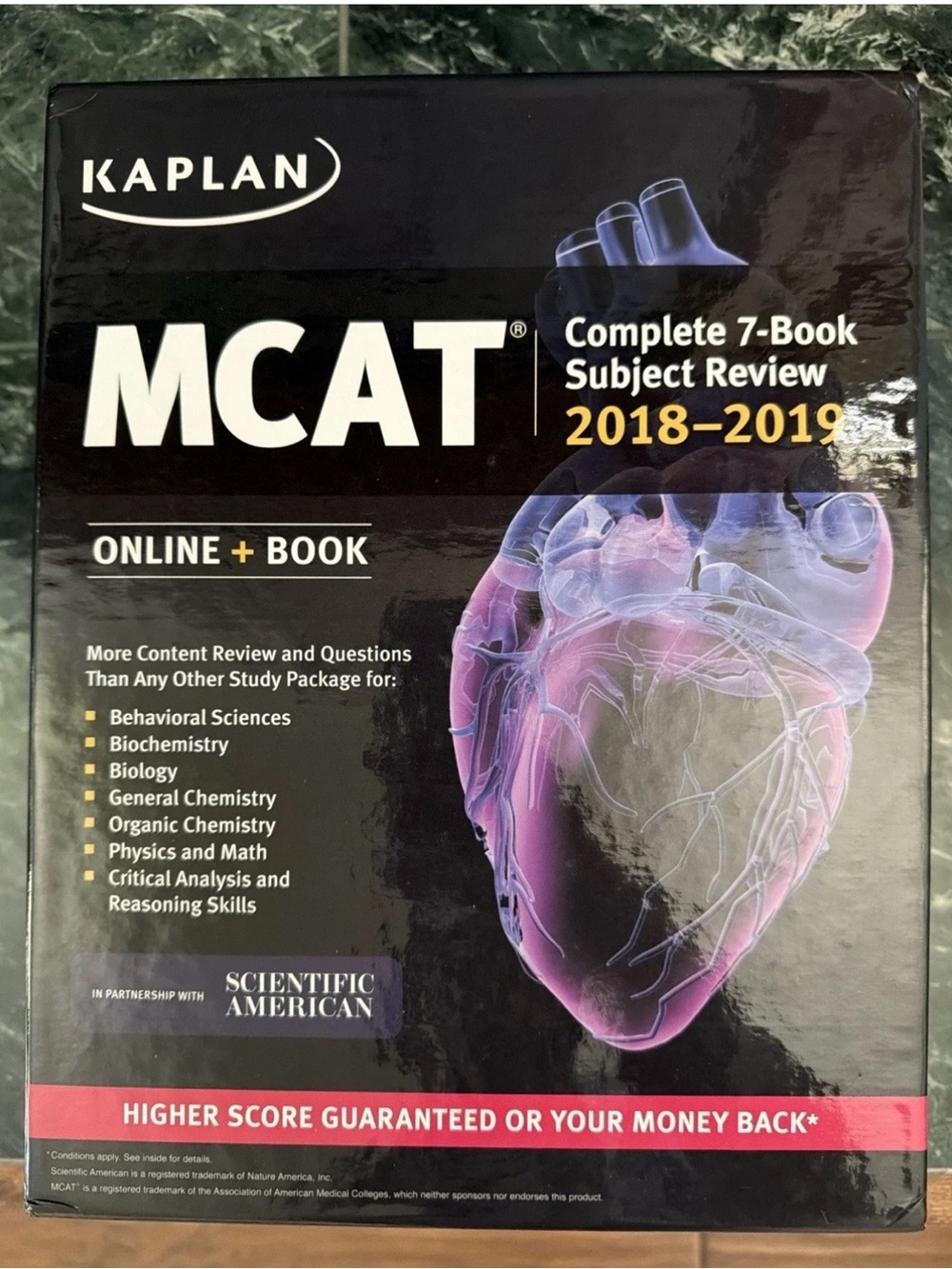Kaplan MCAT Complete 7-Book Subject Review — Black with Purple Accent